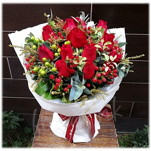 BO8-12  玫瑰花束 - 紅色玫瑰花束 BO8-12  玫瑰花束 - 紅色玫瑰花束